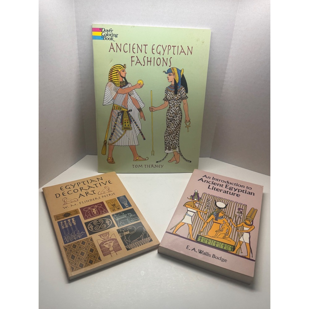 VTG Ancient Egyptian Fashion Coloring & Literature Decorative Art Cultural Books